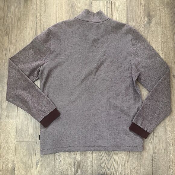 Hugo Boss Piceno Mens XL Sweater Red Maroon Button Pullover Cotton Blend - Picture 2 of 7